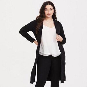 Cardigan Open Front Longline Sweater